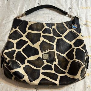 DOONEY & BOURKE Leather Giraffe Print Tote Bag